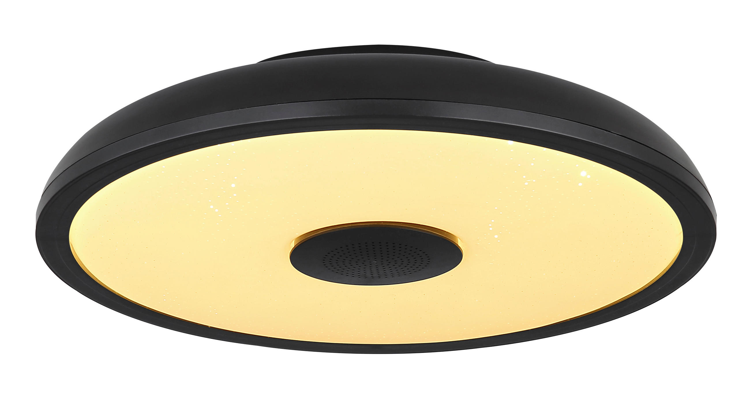 DECKENLEUCHTE 18 W  28/5,5 cm    - Opal/Schwarz, Basics, Kunststoff (28/5,5cm) - Globo