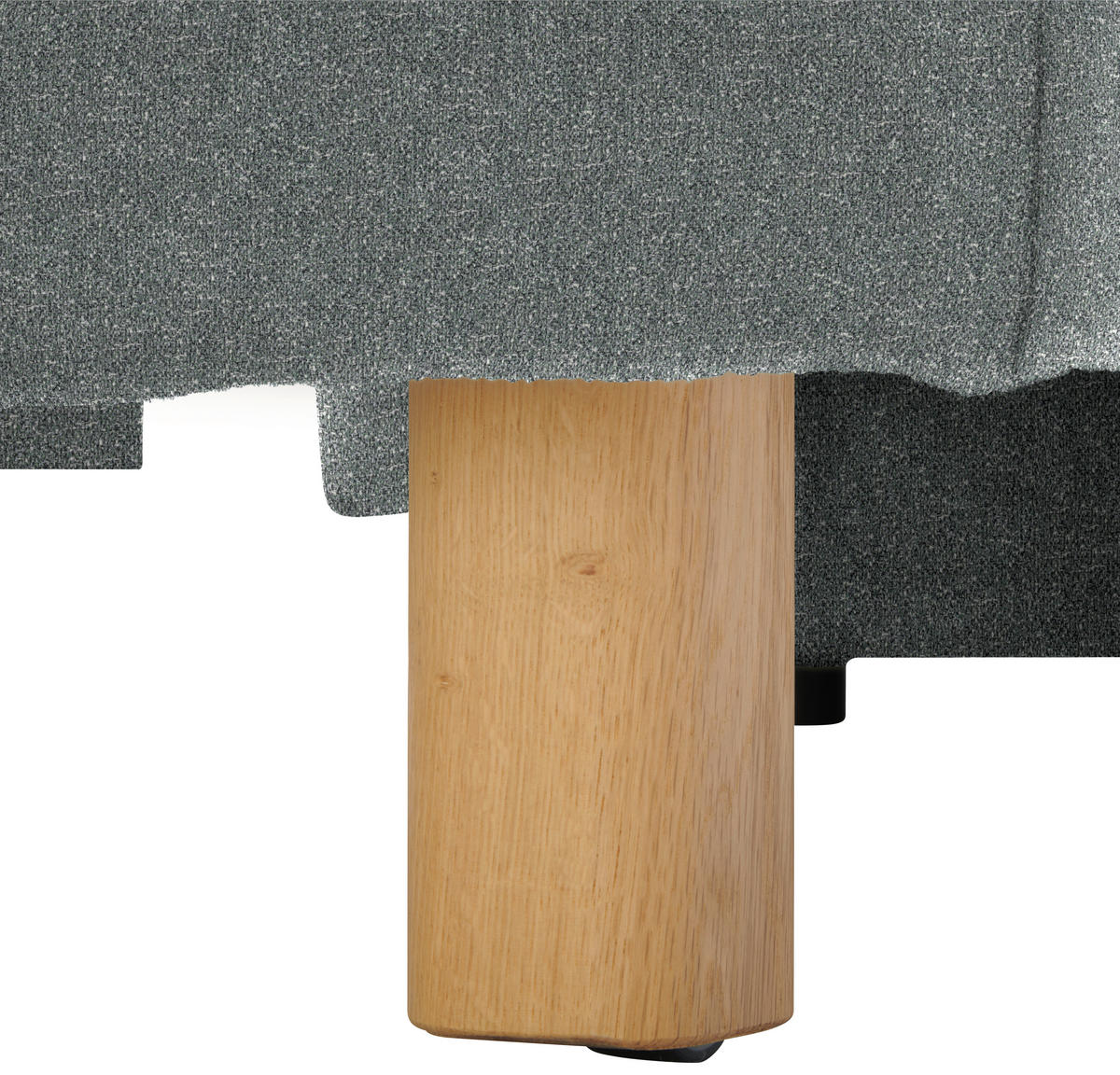 ECKSOFA  in Mikrovelours Graugrün  170/237 cm  - Eichefarben/Graugrün, KONVENTIONELL, Holz/Textil (170/237cm) - Sedda