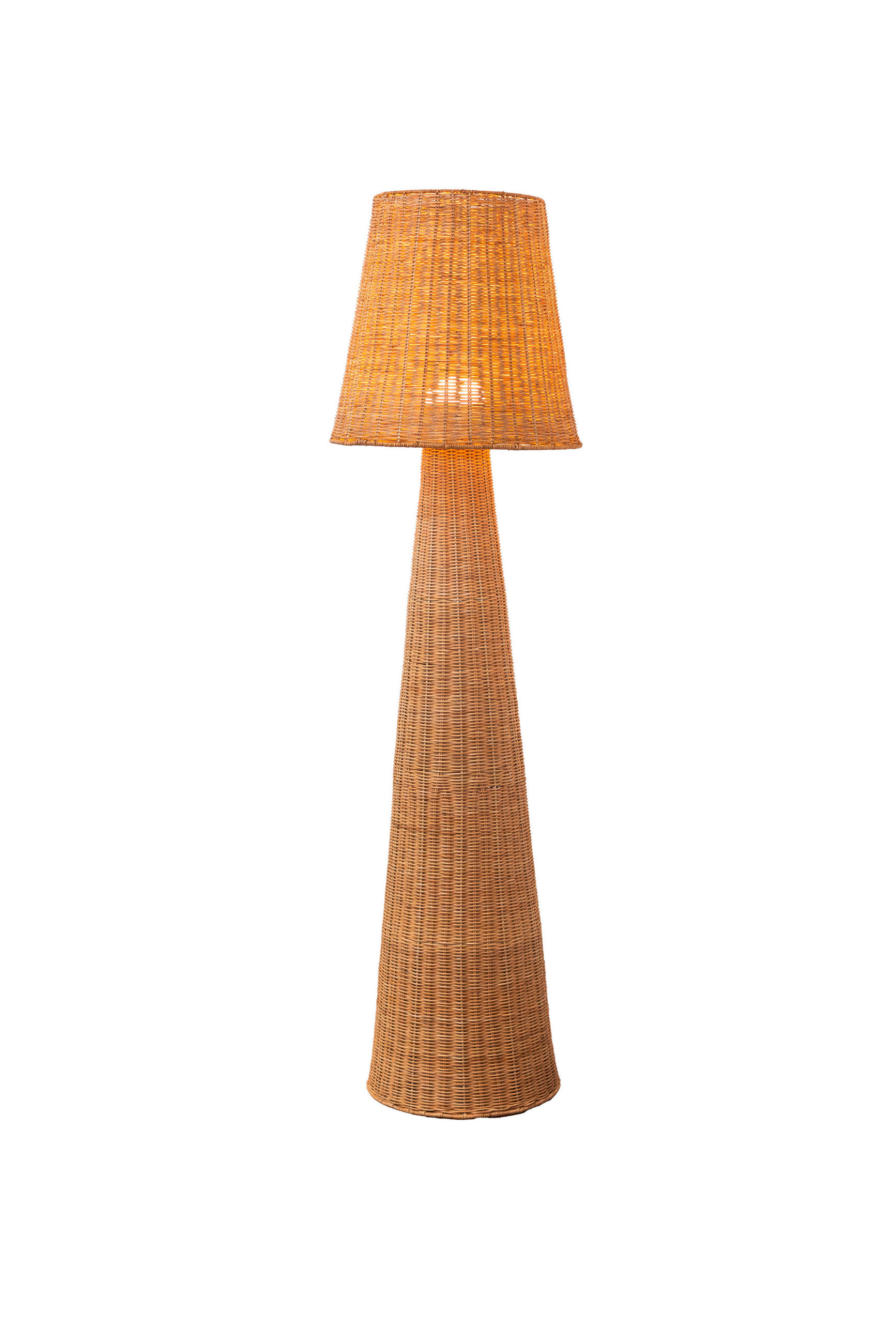 AKKU-STEHLEUCHTE 45/165 cm    - Hellbraun, MODERN, Holz (45/165cm) - New Garden