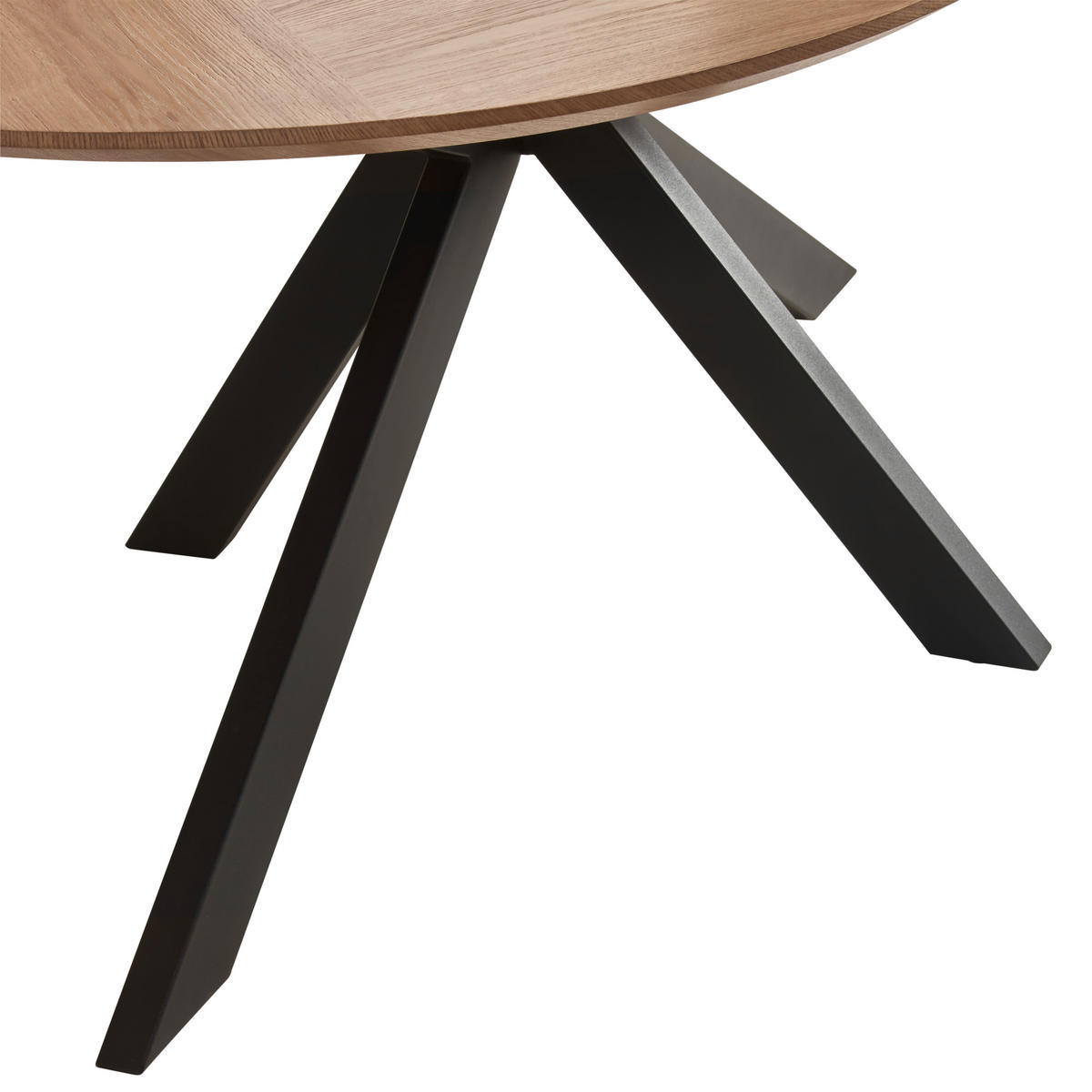 JEDÁLENSKÝ STÔL, dub, prírodná farba, 160/76/120 cm - čierna/prírodná farba, Lifestyle, kov/drevo (160/76/120cm) - MID.YOU