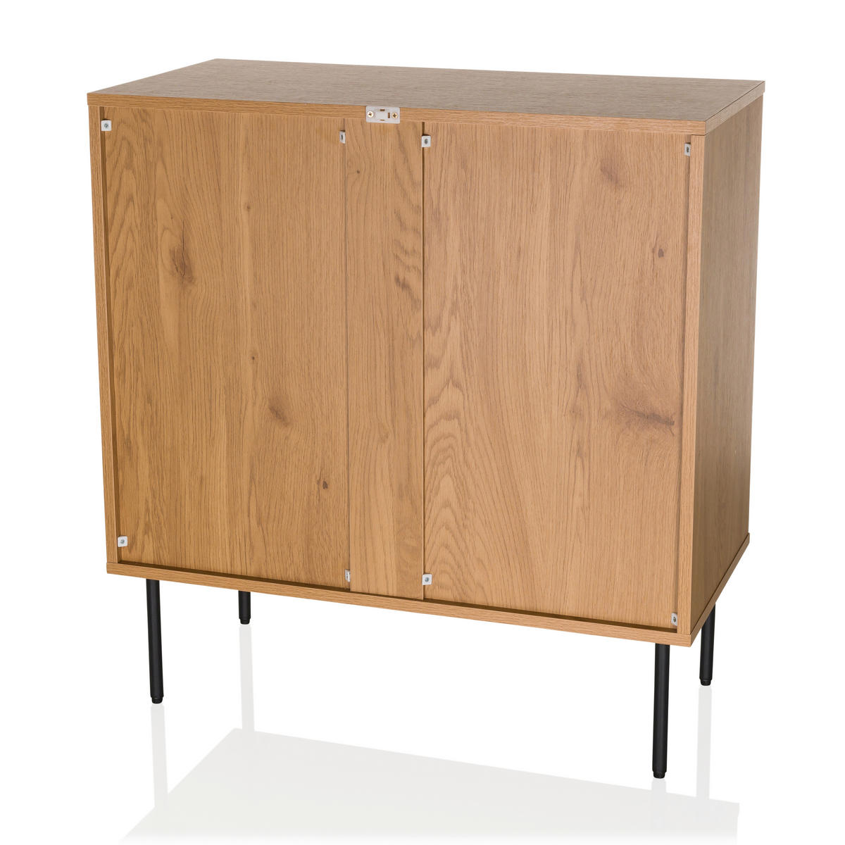 KOMMODE  in 80/85/40 cm  - Eichefarben/Schwarz, MODERN, Holzwerkstoff/Metall (80/85/40cm) - MID.YOU