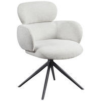 ARMLEHNSTUHL  in Eisen Webstoff  - Creme/Schwarz, Design, Textil/Metall (64/88/62cm) - Novel