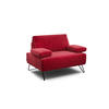 SESSEL Samt Rot    - Rot/Schwarz, Design, Textil/Metall (114-142/85/86-94cm) - SENSOO