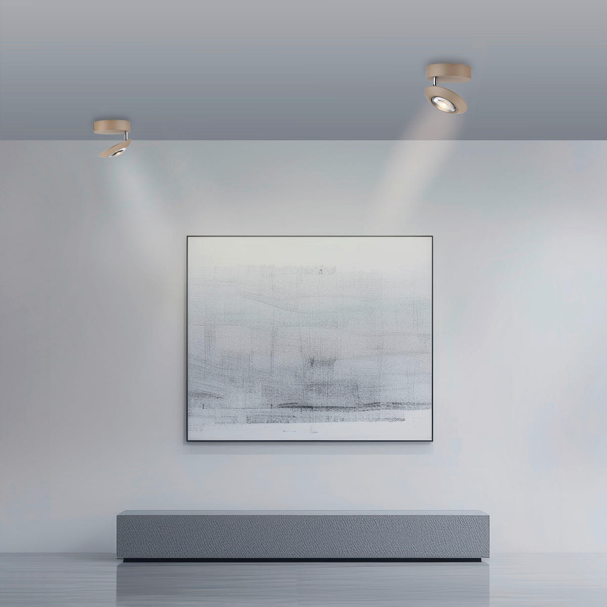 LED-DECKENLEUCHTE Oculis 26/21/20 cm   - Bronzefarben, MODERN, Glas/Kunststoff (26/21/20cm) - Neuhaus PURE
