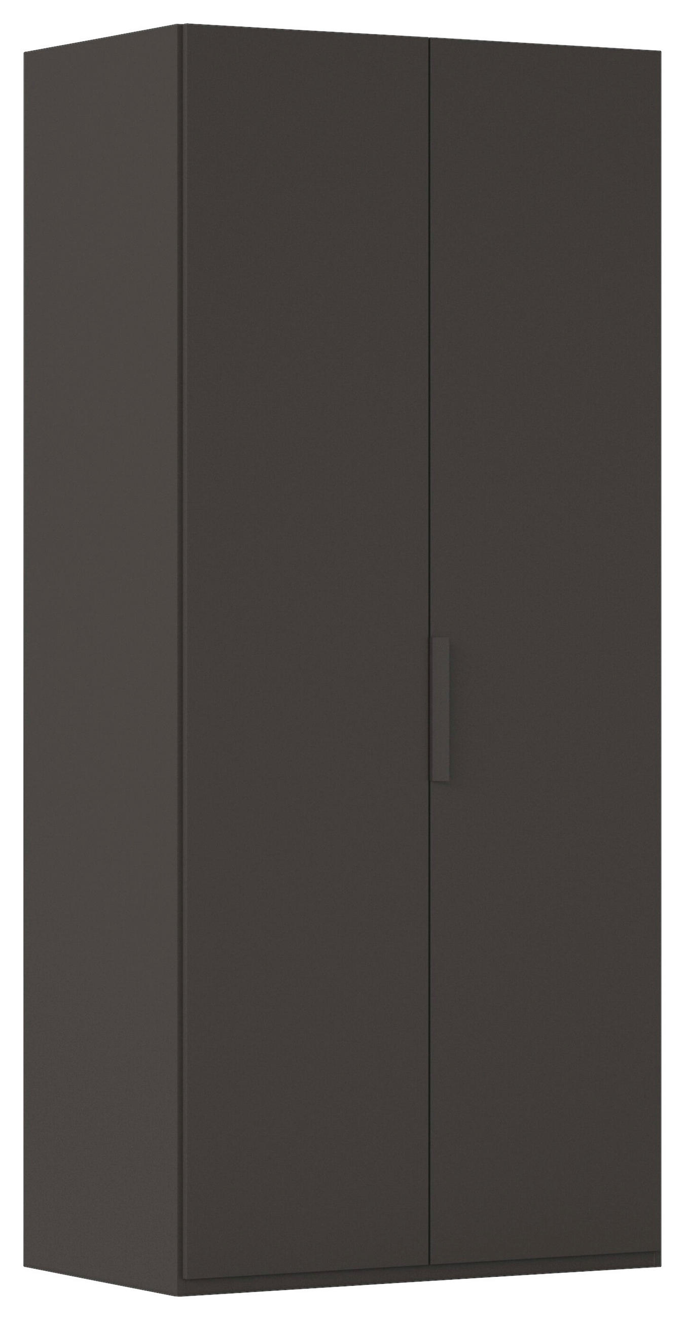 DREHTÜRENSCHRANK 101/223/61 cm,  in Graphitfarben, 2-türig  - Graphitfarben, Basics, Holzwerkstoff/Metall (101/223/61cm) - Novel