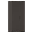 DREHTÜRENSCHRANK 101/223/61 cm,  in Graphitfarben, 2-türig  - Graphitfarben, Basics, Holzwerkstoff/Metall (101/223/61cm) - Novel