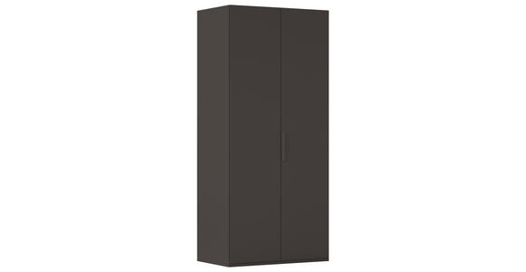 DREHTÜRENSCHRANK 101/223/61 cm,  in Graphitfarben, 2-türig  - Graphitfarben, Basics, Holzwerkstoff/Metall (101/223/61cm) - Novel