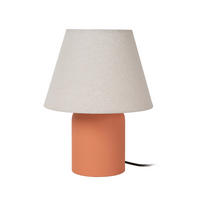 TISCHLEUCHTE 20/20/27 cm   - Orange/Weiß, Design, Keramik (20/20/27cm) - Lucide