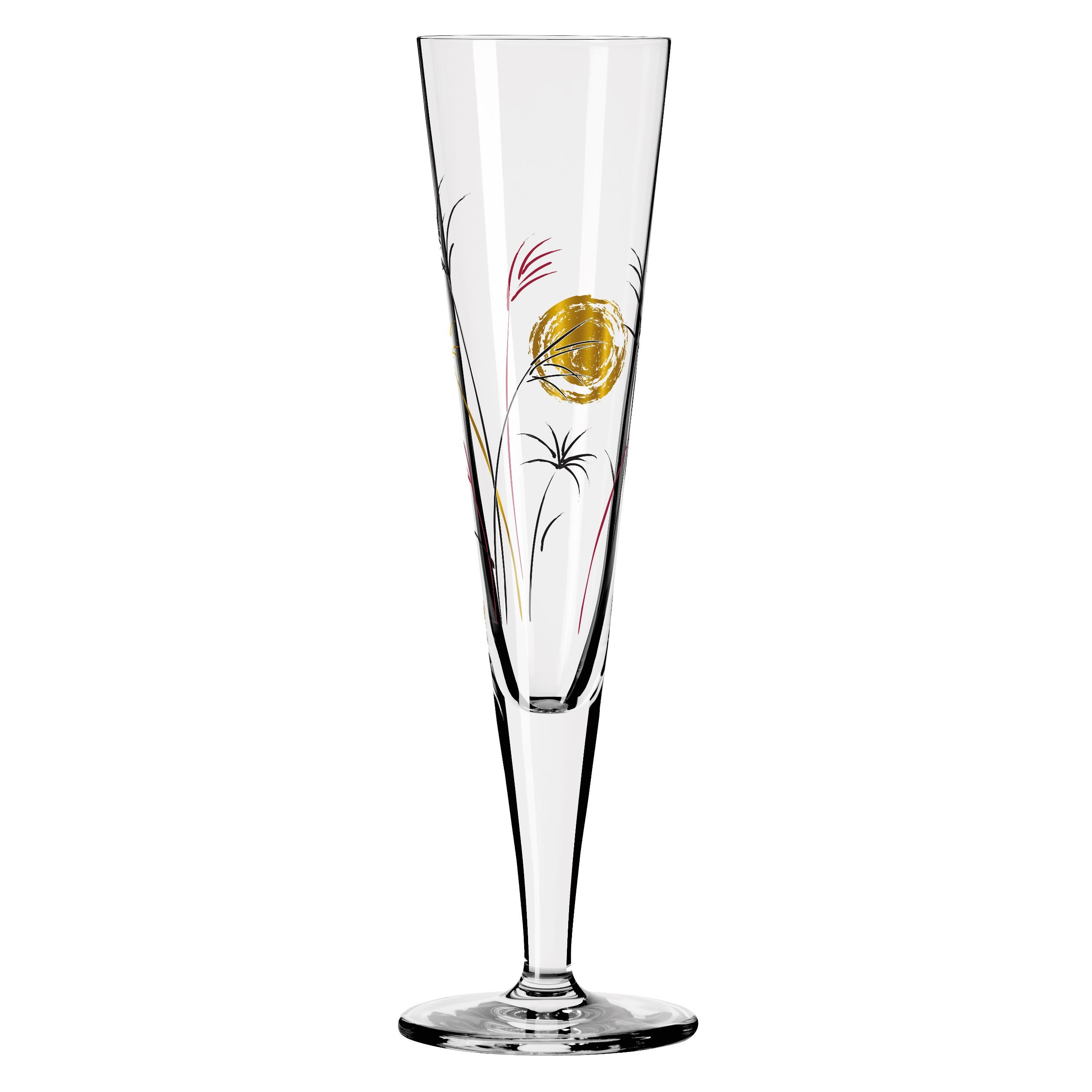 CHAMPAGNERGLAS - Rot/Goldfarben, Basics, Glas (7,2/24cm) - Ritzenhoff