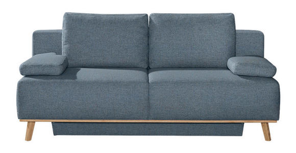 BOXSPRINGSOFA Carla  mit Stoffauswahl, Rücken echt Blau, Grau  - Blau/Grau, Design, Holz/Textil (203/97/107cm) - Dieter Knoll