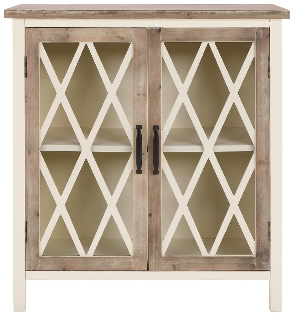 KOMMODE  in 80/85/35 cm  - Klar/Schwarz, KONVENTIONELL, Glas/Holz (80/85/35cm) - Livetastic