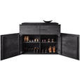 SCHUHSCHRANK 117/98/39 cm  - Anthrazit/Schwarz, Design, Holz/Metall (117/98/39cm) - Johann Jakob