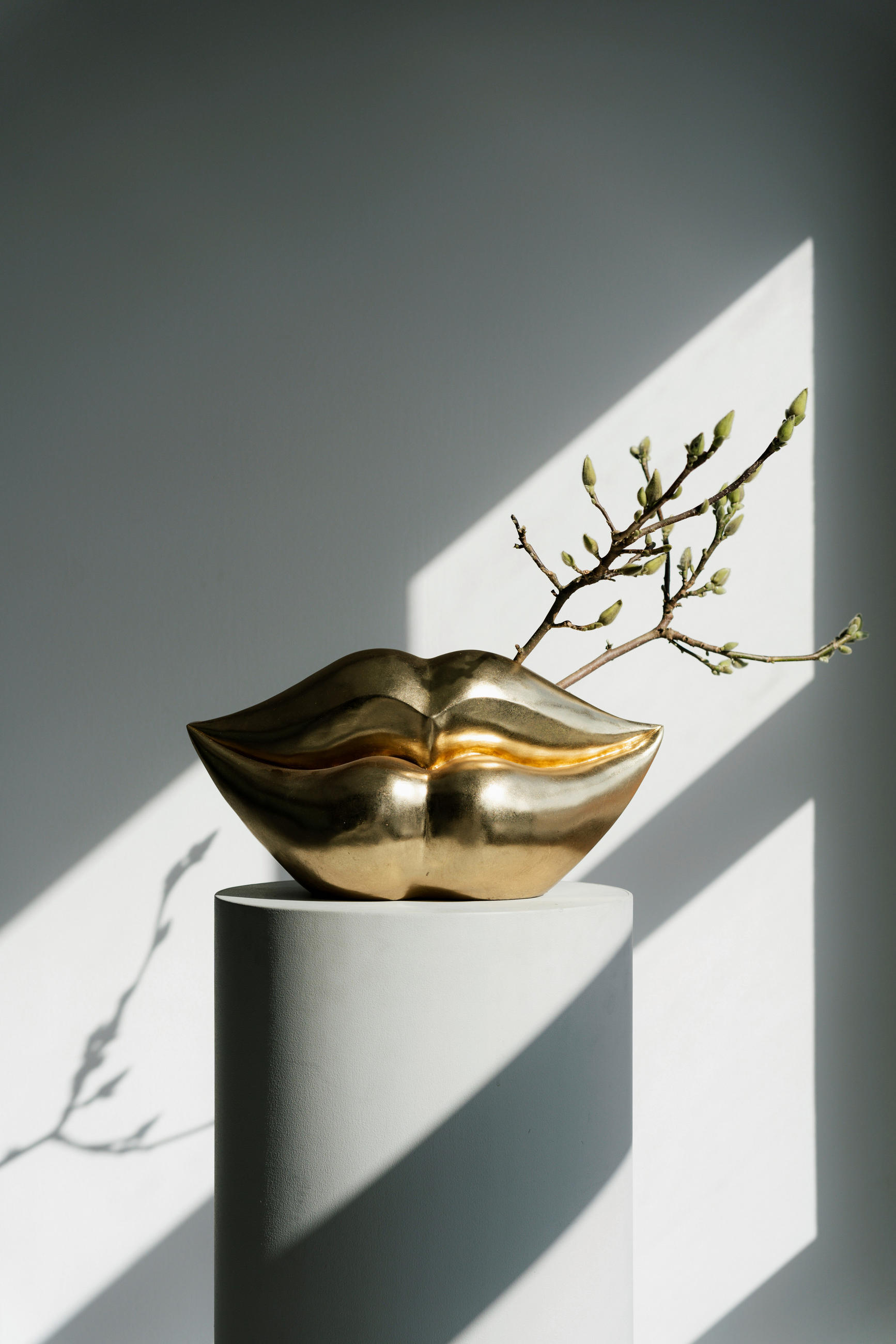 VASE 29 cm  - Goldfarben, Design, Kunststoff (57,5/29,5/29,5cm) - Kare-Design