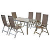 GARTENSET 7-teilig Aluminium 7-teilig  - Taupe/Silberfarben, MODERN, Textil/Metall - Gardenson