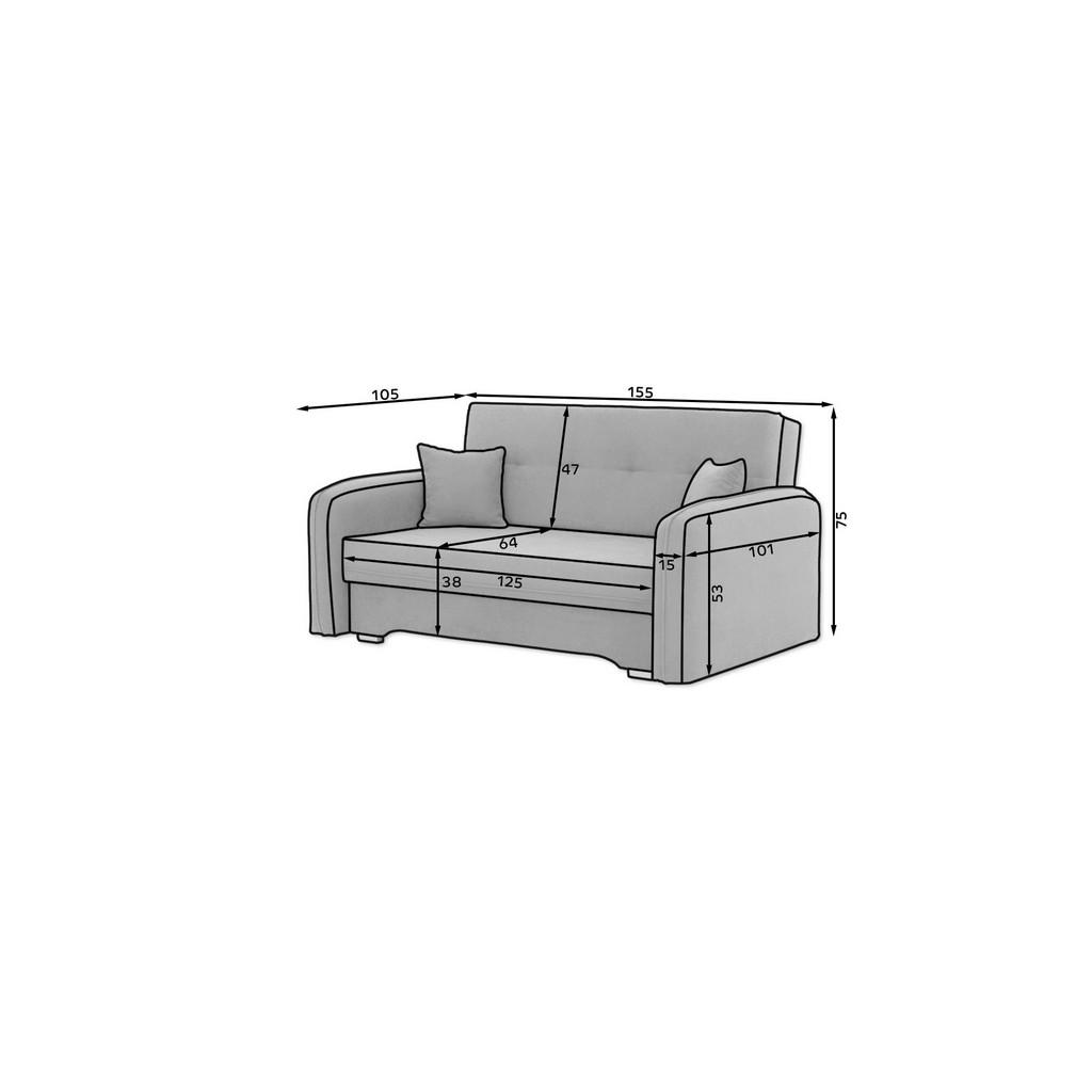 Thumbnail - Mid.you Schlafsofa, Schwarz, Textil, 3-Sitzer, 155x105x75 cm, Wohnzimmer, Sofas & Couches, Schlafsofas, Schlafsofas mit ...