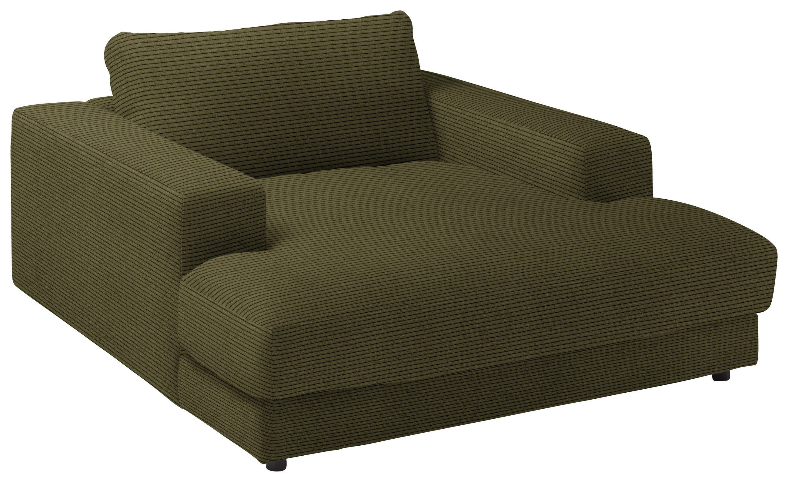 XXL-SESSEL in Feincord Dunkelgrün  - Dunkelgrün/Schwarz, Design, Kunststoff/Textil (150/86/170cm) - Lomoco