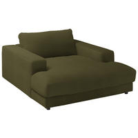 XXL-SESSEL in Feincord Dunkelgrün  - Dunkelgrün/Schwarz, Design, Kunststoff/Textil (150/86/170cm) - Lomoco