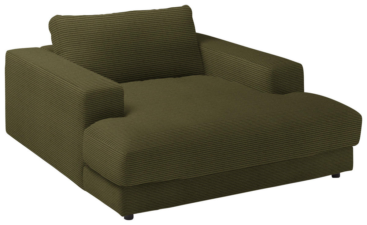 XXL-SESSEL in Feincord Dunkelgrün  - Dunkelgrün/Schwarz, Design, Kunststoff/Textil (150/86/170cm) - Lomoco
