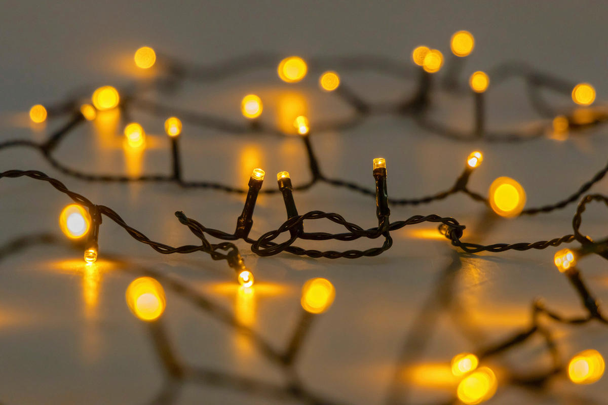 LICHTERKETTE 600 cm  - Schwarz, KONVENTIONELL, Kunststoff (600cm) - X-Mas