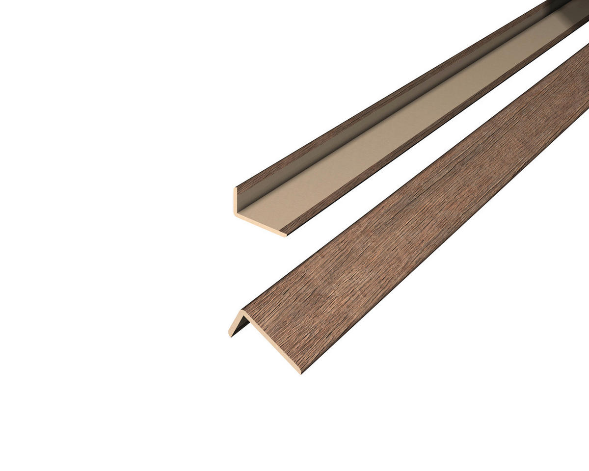 Winkelleiste Eiche Eichefarben  - Eichefarben, Design, Naturmaterialien (240/2.2/4.5cm) - Egger Holzwerkstoffe