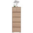 KOMMODE 40/120/48 cm - Alufarben/Sonoma Eiche, Design, Holzwerkstoff/Kunststoff (40/120/48cm) - Carryhome KOMMODE 40/120/48 cm - Alufarben/Sonoma Eiche, Design, Holzwerkstoff/Kunststoff (40/120/48cm) - Carryhome