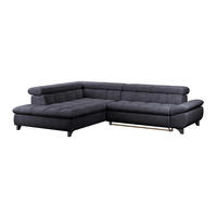 ECKSOFA Dunkelblau Chenille  - Chromfarben/Dunkelblau, KONVENTIONELL, Textil/Metall (234/312cm) - Livetastic