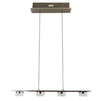 LED-HÄNGELEUCHTE 75/10/150 cm  - Nickelfarben, Design, Kunststoff/Metall (75/10/150cm)