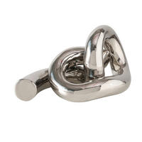 SZOBOR - ezüstszínű, Design, kerámia (22/11/10cm)