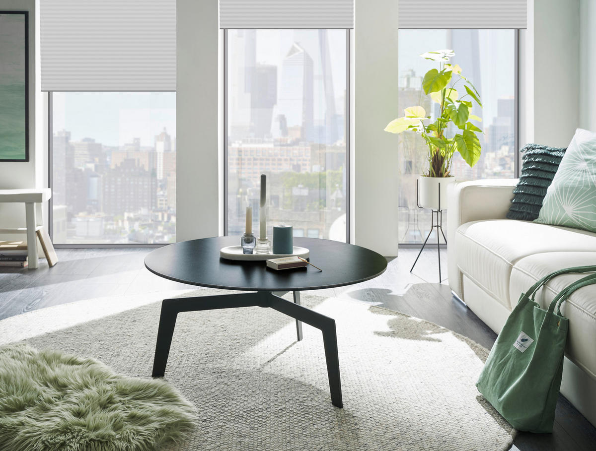 COUCHTISCH in Keramik 80/80/38 cm  - Schwarz/Grau, Design, Keramik/Metall (80/80/38cm) - Boxxx