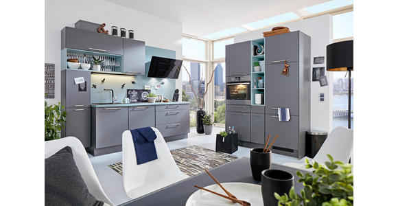 Einbauküche Toronto individuell planbar - Schwarz/Weiß, MODERN, Holzwerkstoff - Vertico