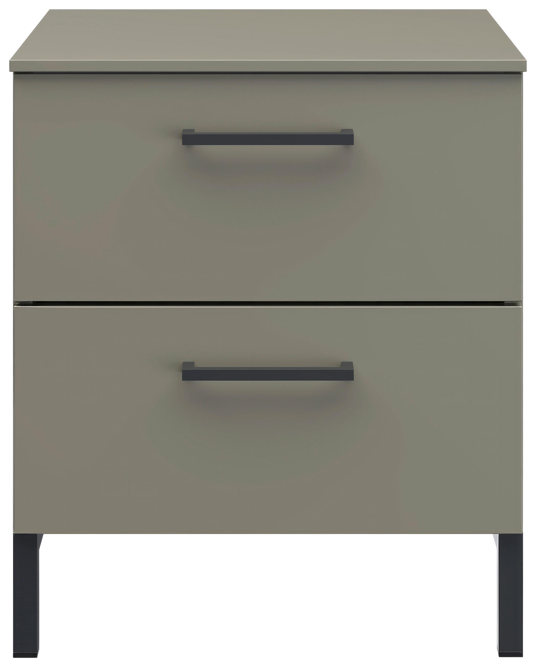 NACHTSCHRANK 42/51/41 cm  - Schwarz/Grau, Design, Holzwerkstoff/Metall (42/51/41cm) - Novel