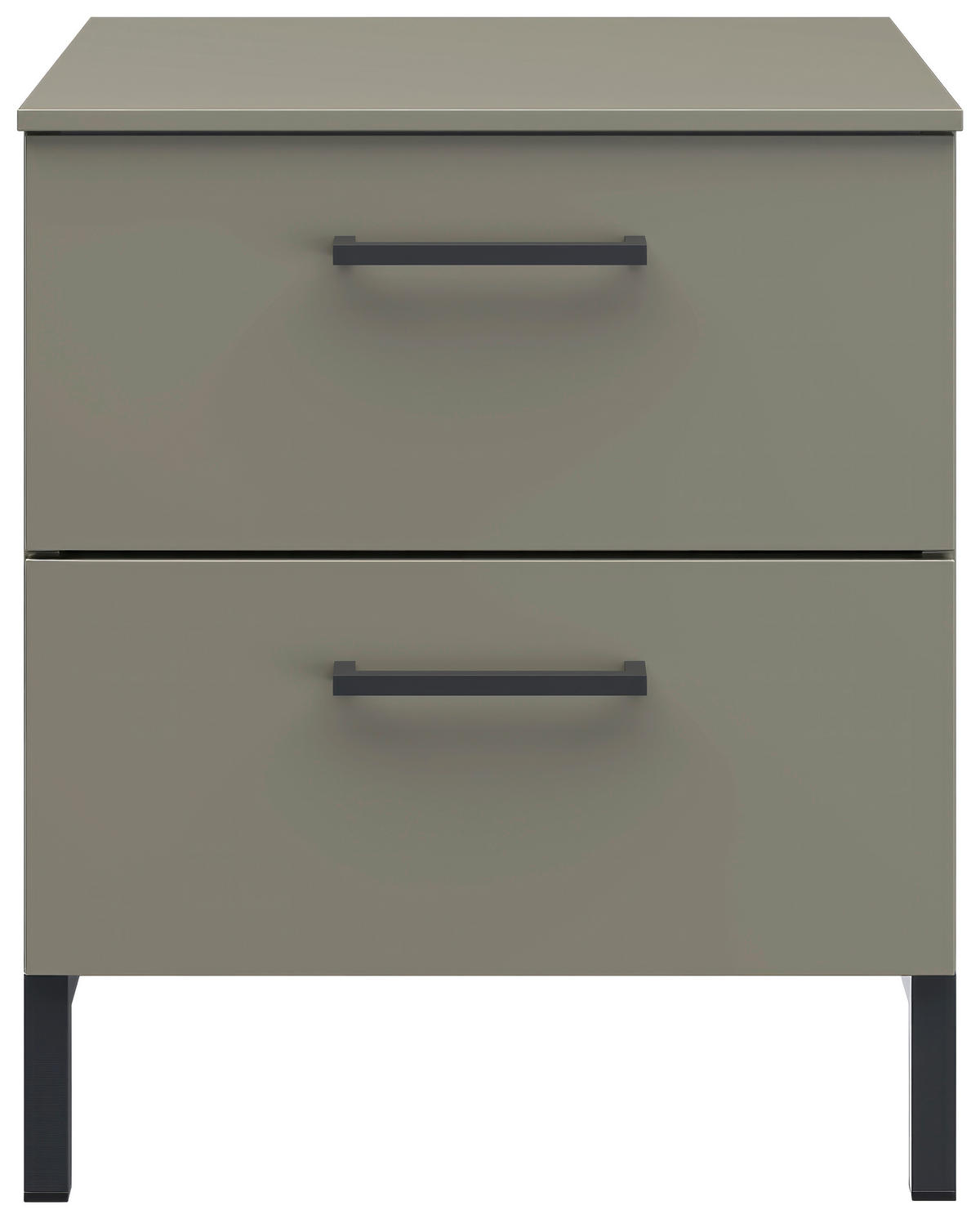 NACHTSCHRANK 42/51/41 cm  - Schwarz/Grau, Design, Holzwerkstoff/Metall (42/51/41cm) - Novel