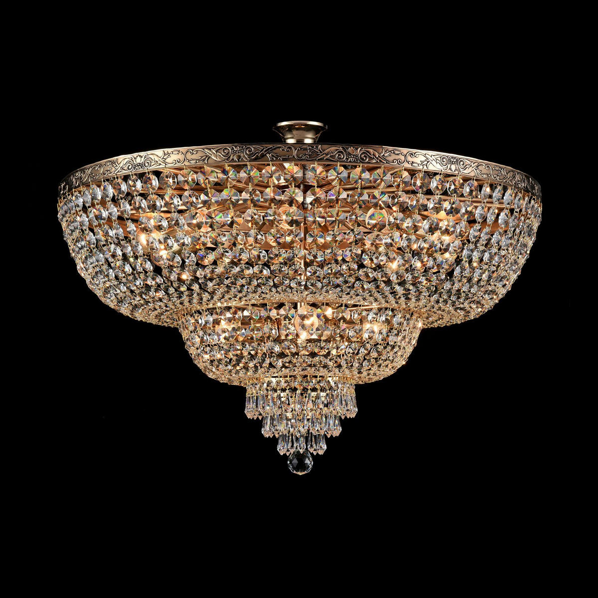 KRONLEUCHTER 80/50 cm    - Goldfarben, Trend, Metall (80/50cm) - MAYTONI