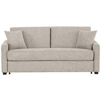 SCHLAFSOFA Sola in Webstoff Sandfarben  - Sandfarben/Schwarz, Design, Kunststoff/Textil (186/83/100cm) - Xora