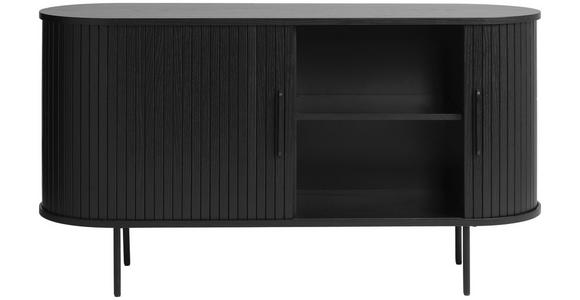 SIDEBOARD Schwarz 140/76/45 cm - Schwarz, Trend, Holz/Holzwerkstoff (140/76/45cm) - Xora