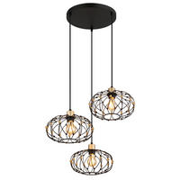 VISEČA SVETILKA  GREYS      54,9/150 cm      E27 - zlate barve/črna, Design, kovina/umetna masa (54,9/150cm) - Globo