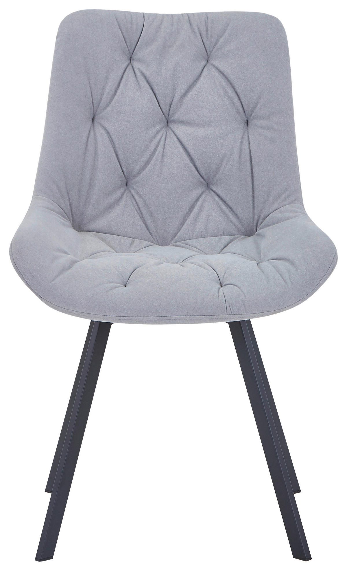 STUHL  in Eisen Mikrofaser Metall, Textil  - Schwarz/Grau, Design, Textil/Metall (54/86/62.5cm) - Carryhome