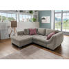 ECKSOFA in Cord Graubraun  - Koralle/Graubraun, Design, Holz/Textil (190/250cm) - MID.YOU