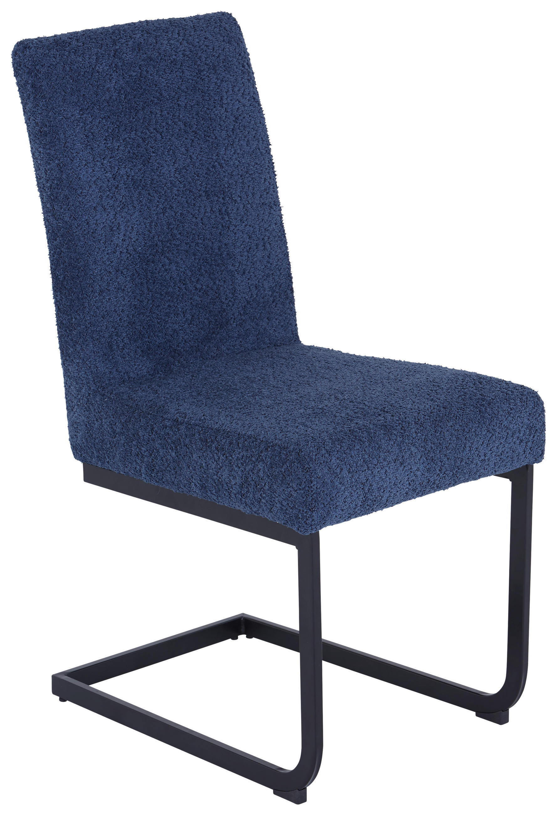 SCHWINGSTUHL  in Eisen Leinenoptik  - Schwarz/Dunkelblau, MODERN, Textil/Metall (46/95/64cm) - MID.YOU