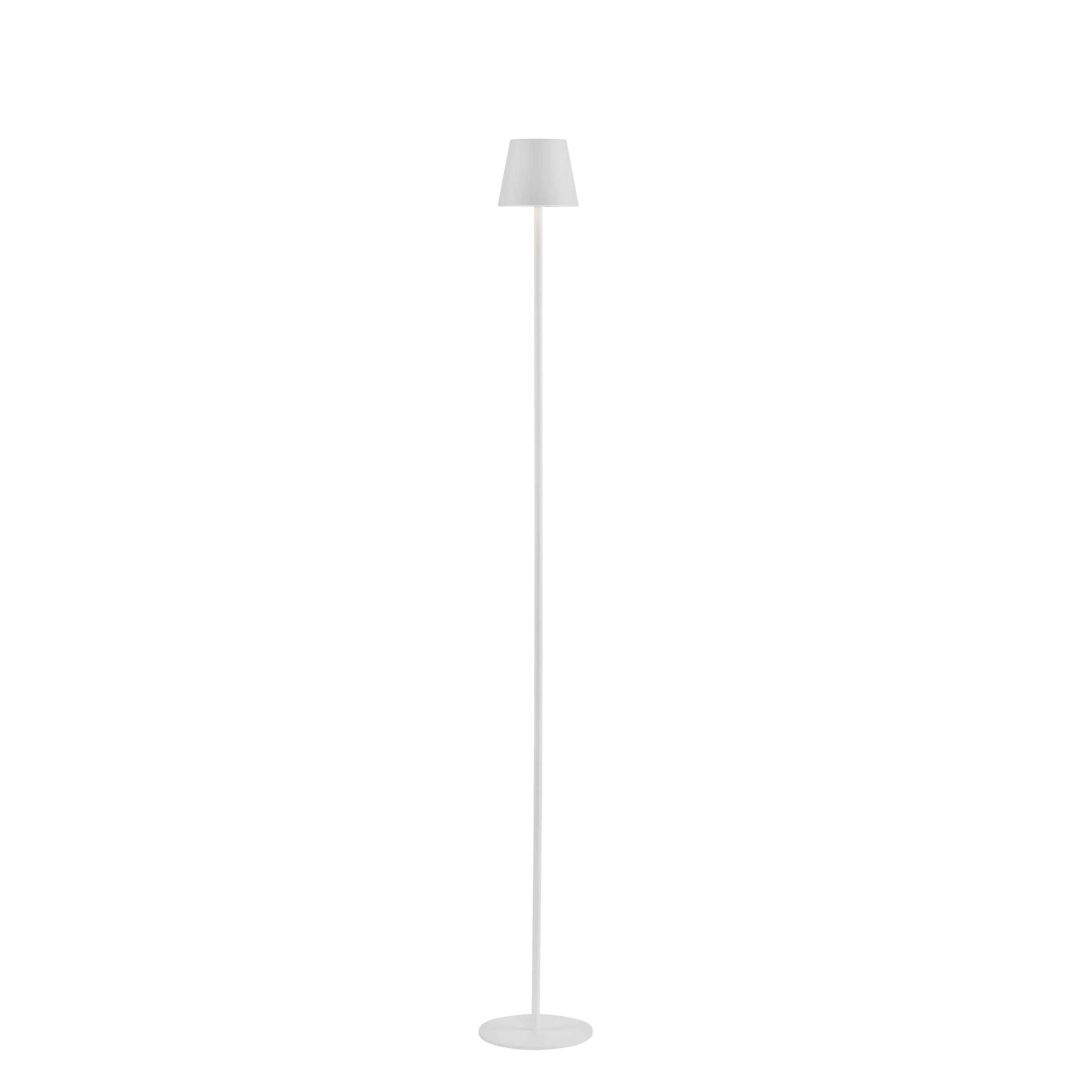 PODNA PUNJIVA SVJETILJKA  - bijela, Trend, metal/plastika (16/16/125cm)