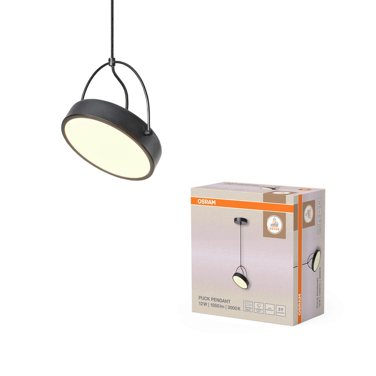 LED-HÄNGELEUCHTE 23/150 cm  - Schwarz, Design, Kunststoff/Metall (23/150cm) - Osram