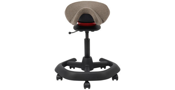 BÜROHOCKER 58/85/50 cm  - Schwarz/Grau, Design, Kunststoff/Textil (58/85/50cm) - Novel