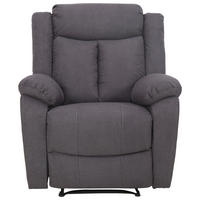 FERNSEHSESSEL  mit Webstoff Grau  - Schwarz/Grau, KONVENTIONELL, Kunststoff/Textil (87/103/96cm) - P & B