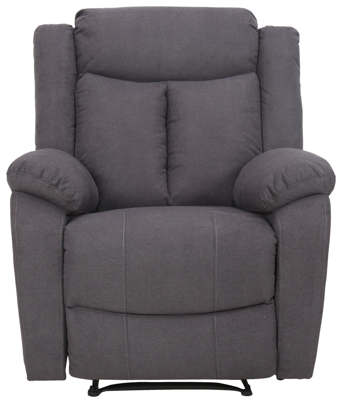 FERNSEHSESSEL  mit Webstoff Grau  - Schwarz/Grau, KONVENTIONELL, Kunststoff/Textil (87/103/96cm) - P & B