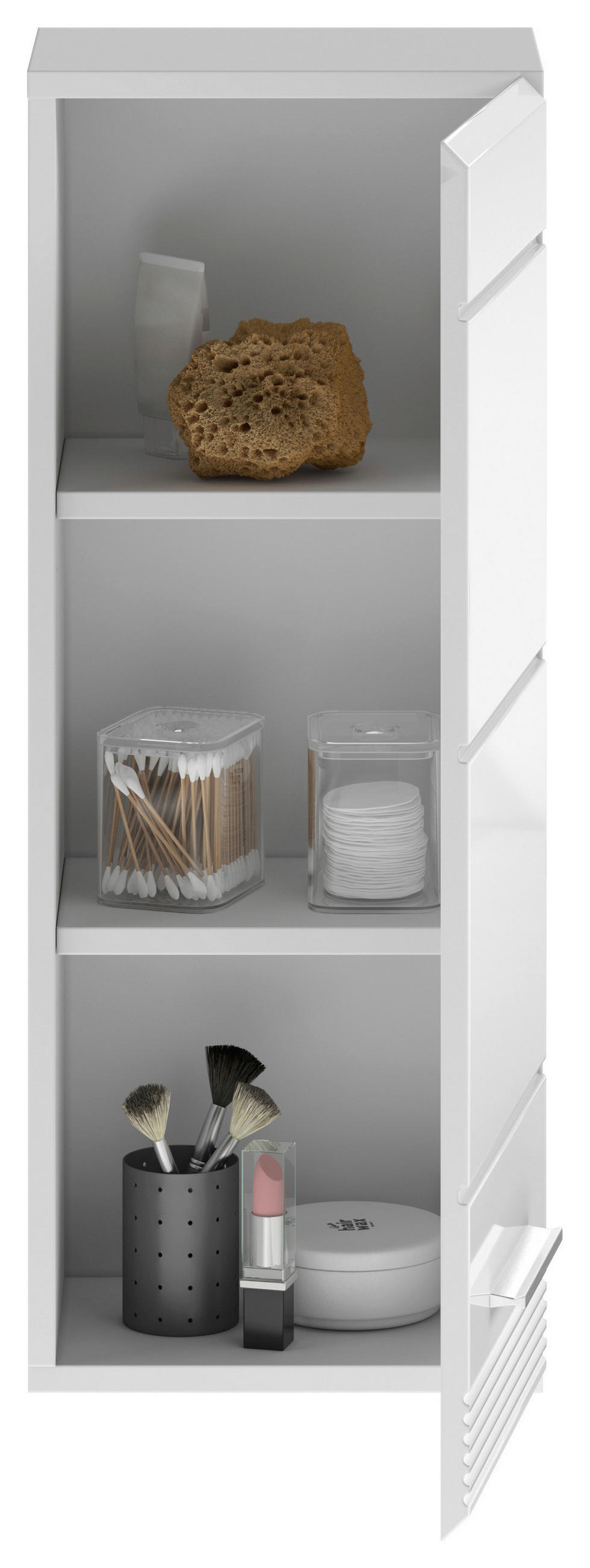 VISEĆI ELEMENT - bijela/bijela visoki sjaj, Moderno, drvni materijal/plastika (30/77/23cm) - MID.YOU