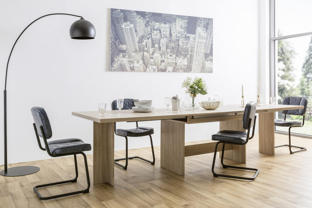 ESSTISCH in Holzwerkstoff 160/90/76 cm  - Eichefarben, KONVENTIONELL, Holzwerkstoff (160/90/76cm) - MID.YOU