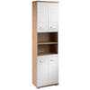 HOCHSCHRANK 50/192/31 cm  - Chromfarben/Weiß Hochglanz, MODERN, Holzwerkstoff/Kunststoff (50/192/31cm) - MID.YOU