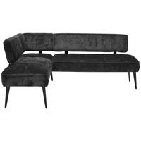 ECKBANK 162/212 cm Webstoff Schwarz Metall   - Schwarz, MODERN, Textil/Metall (162/212cm) - Welnova