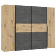 KLEIDERSCHRANK  in Grau, Eiche Artisan  - Eiche Artisan/Grau, KONVENTIONELL, Holzwerkstoff/Kunststoff (270,3/210/61,2cm) - Carryhome