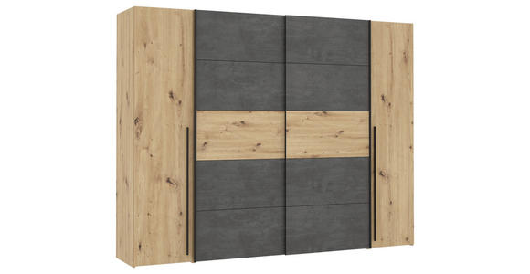 KLEIDERSCHRANK  in Grau, Eiche Artisan  - Eiche Artisan/Grau, KONVENTIONELL, Holzwerkstoff/Kunststoff (270,3/210/61,2cm) - Carryhome